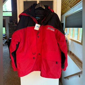 Heavyweight CASEIH Red/Black Hooded Jacket - Brand New w/Tags - Men's Med